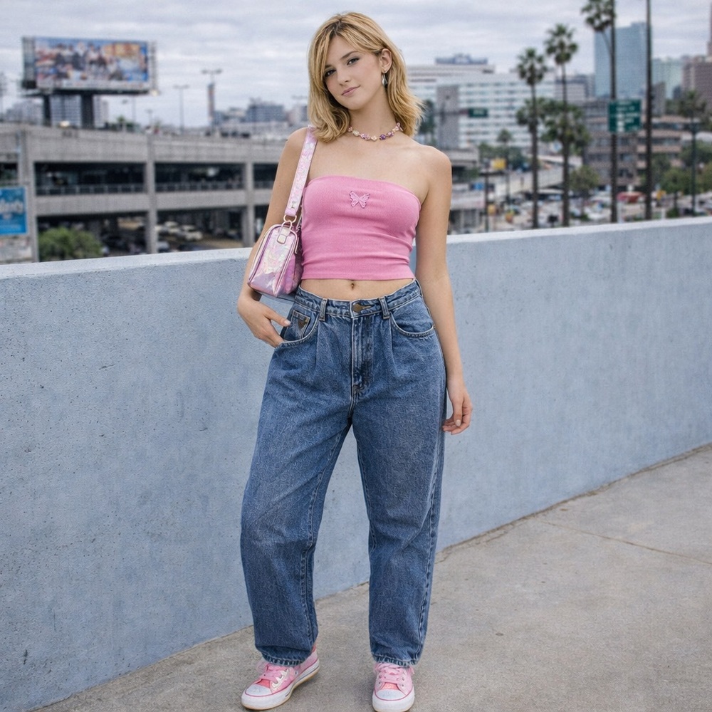Vintage Lee Mom Jeans Women’s Size 12 Pleated High Rise Tapered Leg USA Made